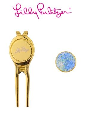 Lilly Pulitzer Golf Divot Tool / Ball Marker Set in Dandy Lions